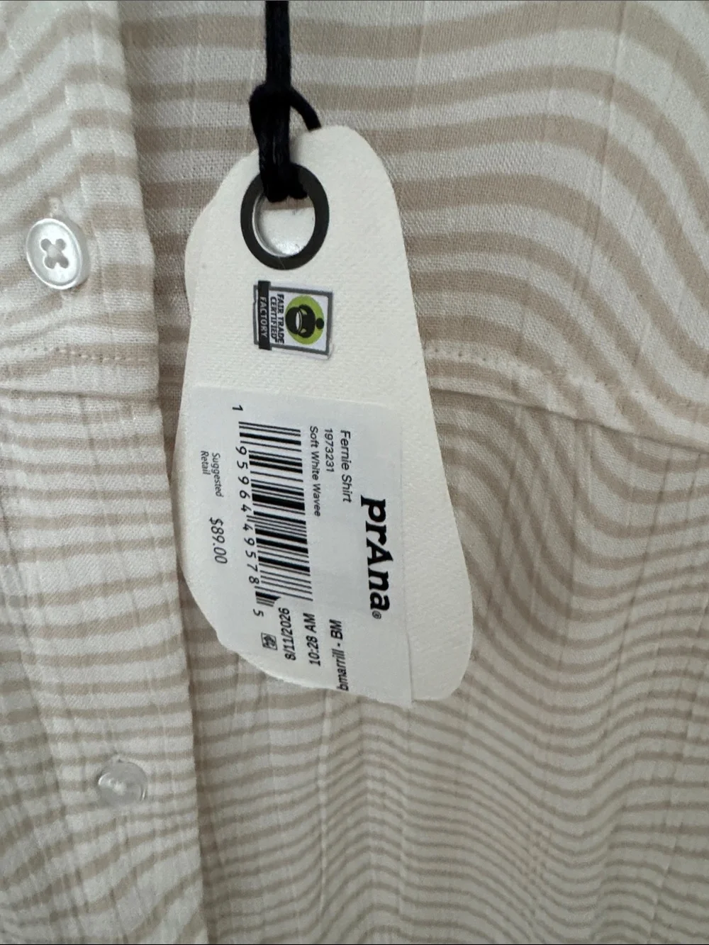 NWT prANa Fernie ($89 RET) Light Beige Women’s Long-Sleeve Coverup, Small